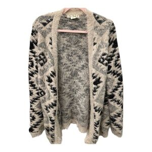 Say What? Black and Cream Geometric Aztec Print Cardigan